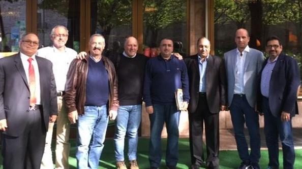 Luciano Campana il sindaco Perli familiari e la delegazione irachena
